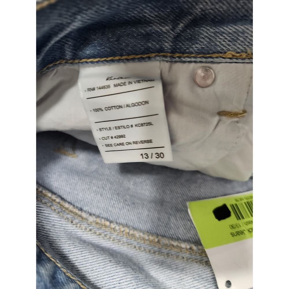 KanCan 90s Flare High Rise Jeans Size 13/30 Corset Back Lace Up Light Wash NWT - Picture 3 of 9